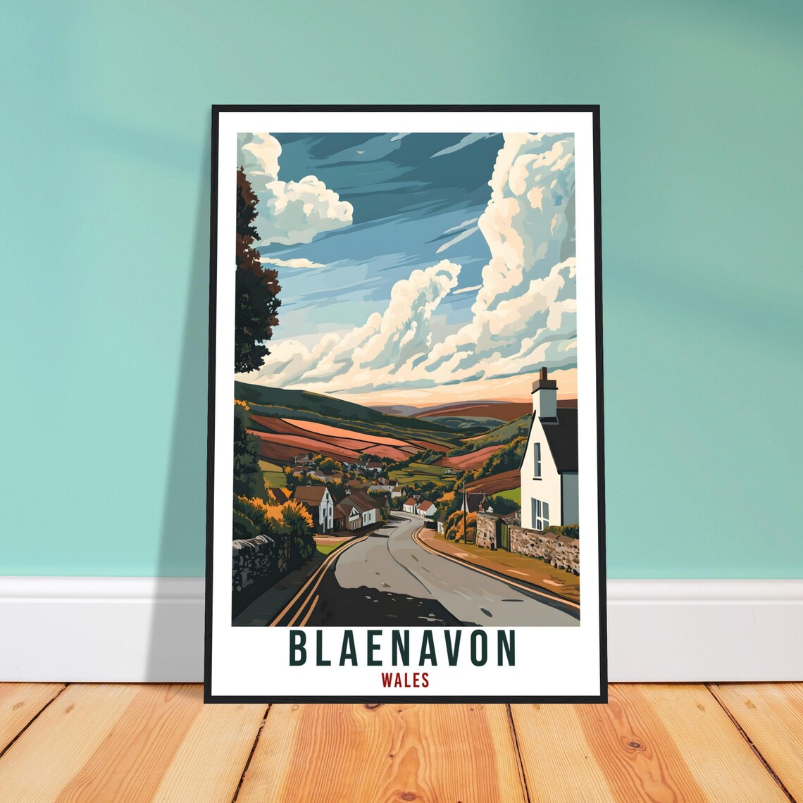 Blaenavon Travel Poster, Wales Home Decor