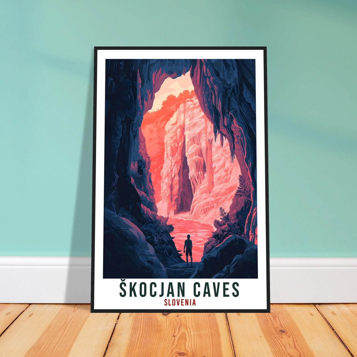 Skocjan Caves Slovenia Underground Canyon Explorer Travel Poster