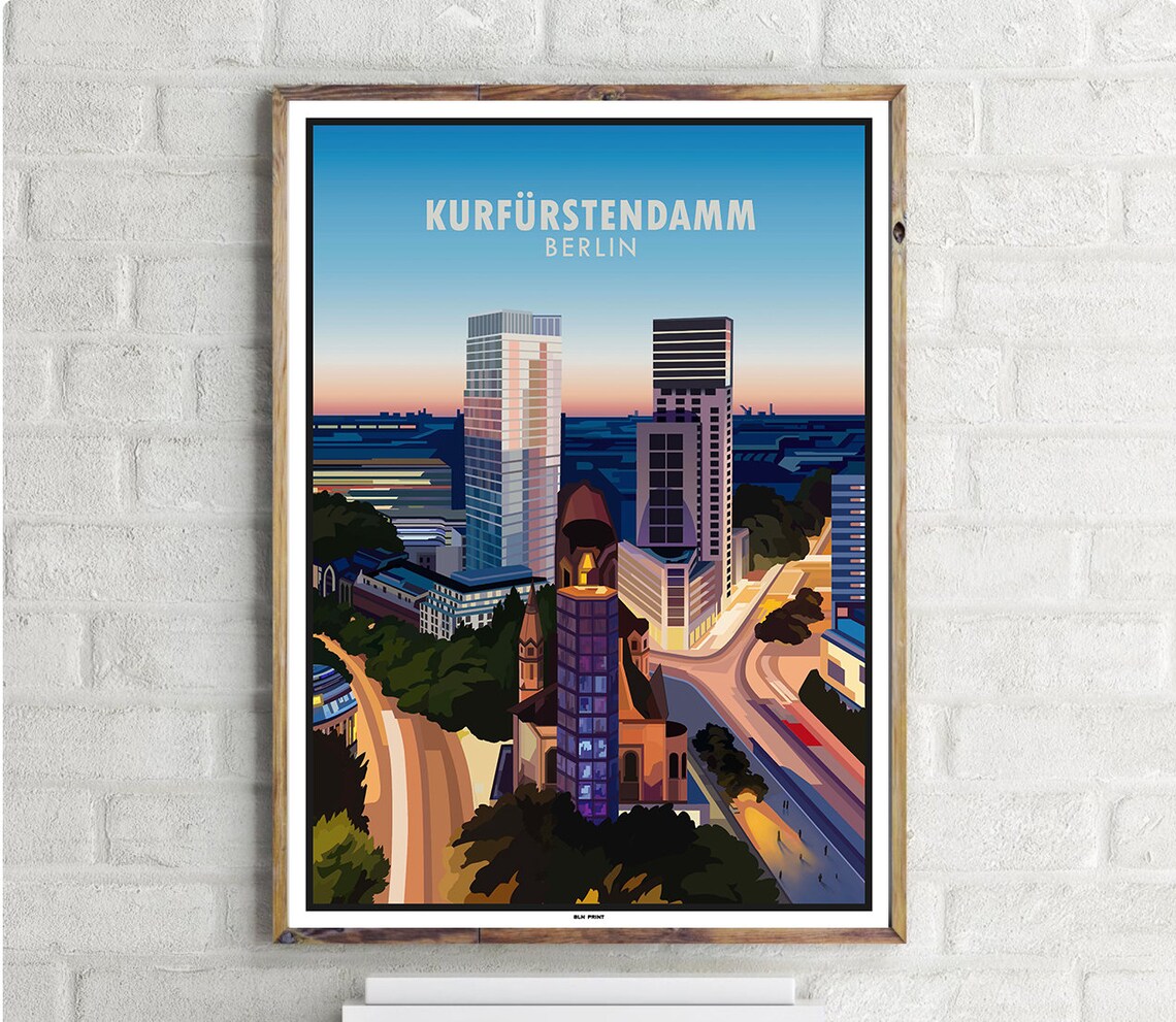 Charlottenburg Kurfurstendamm Vintage Travel Poster