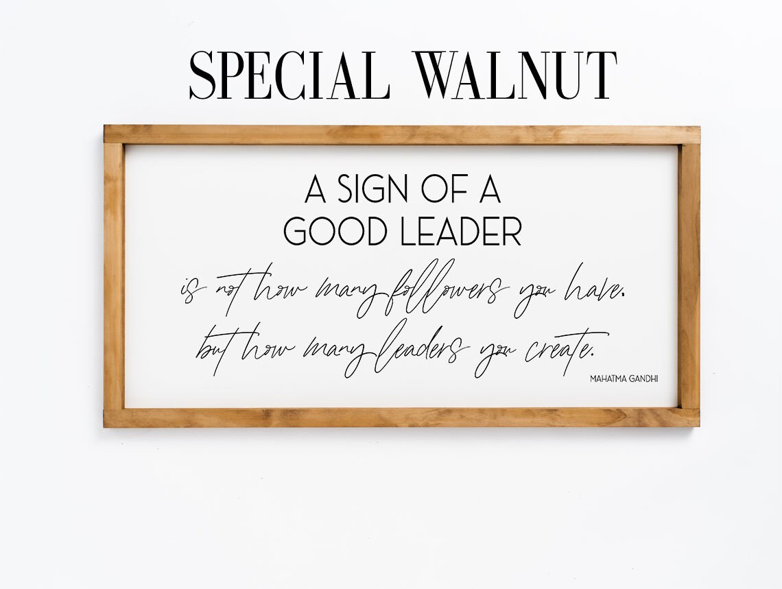 Mahatma Gandhi Leadership Quote, Office Wall Art Print - Image 2