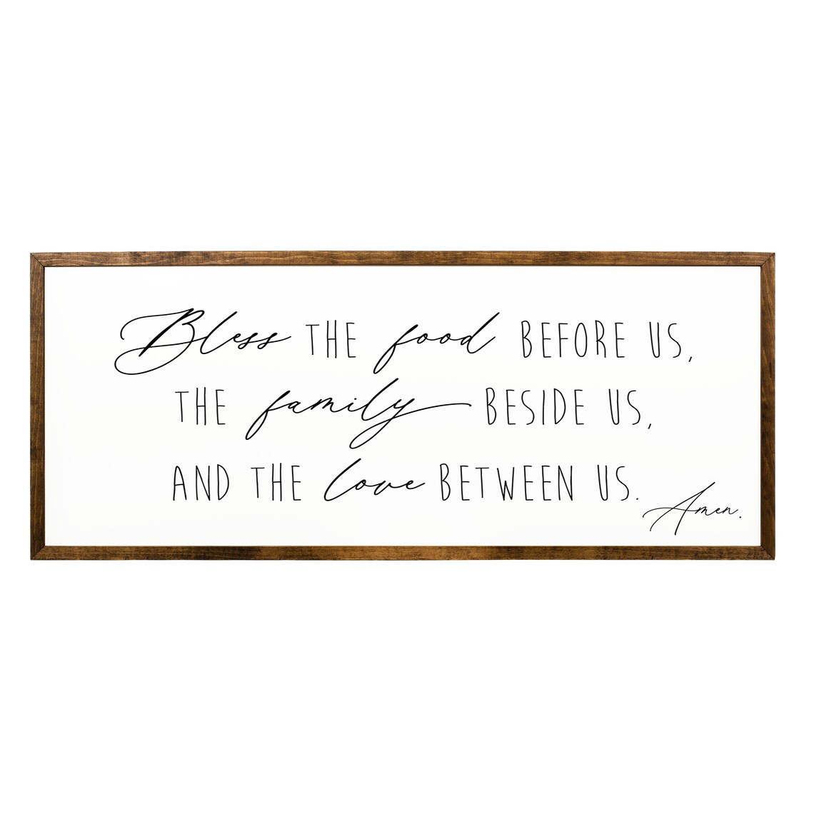 Bless The Food Before Us Family Beside Us Love Between Us Sign Wall Art - Image 2