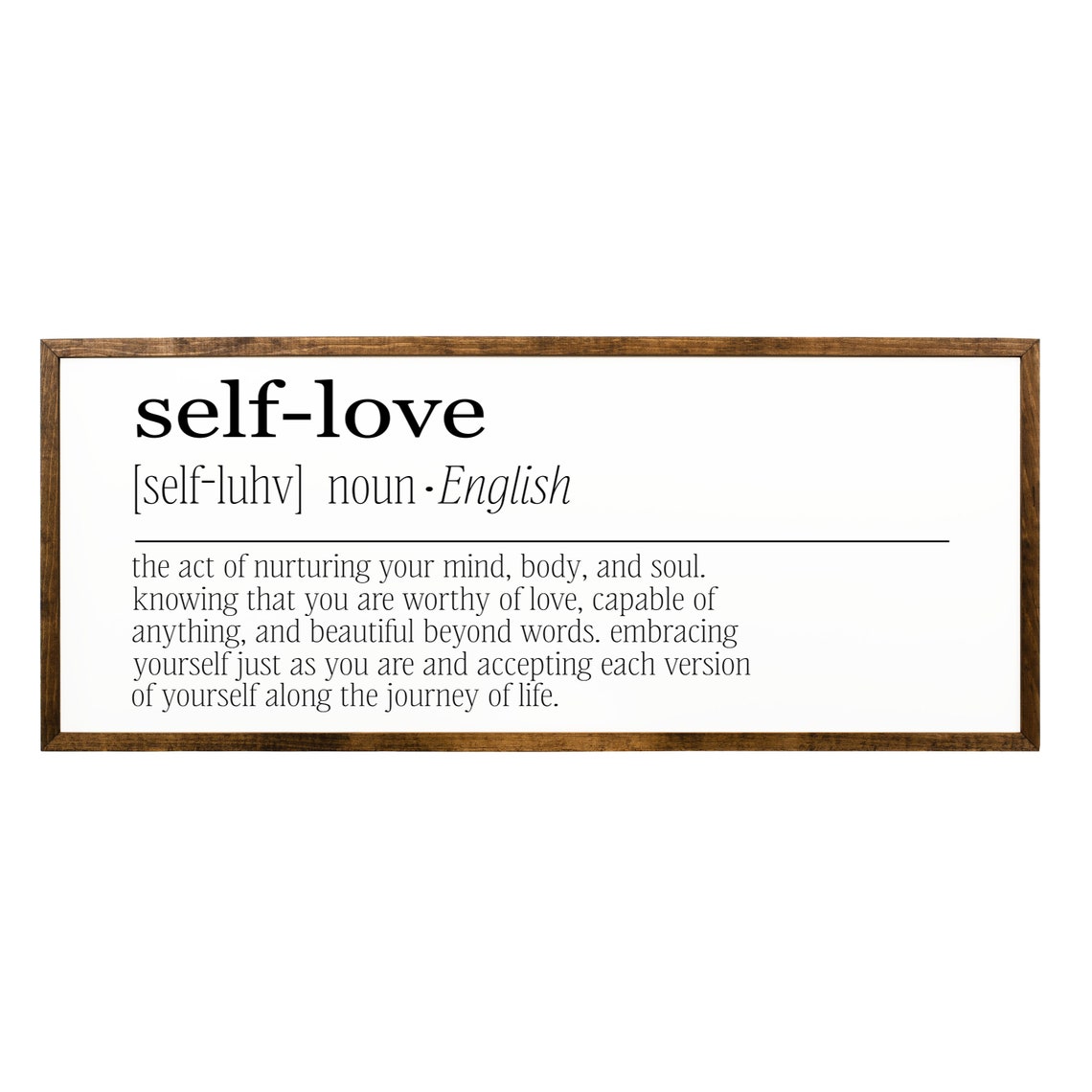 Definition Of Self Love Wood Sign Home Decor Wooden Sign Living Room Decor Bathroom Decor Bedroom Decor Farmhouse Wall Art Decor - Image 2