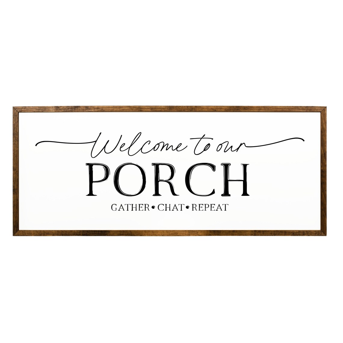 Welcome Porch Sign, Gather Chat Repeat Farmhouse Poster - Image 2