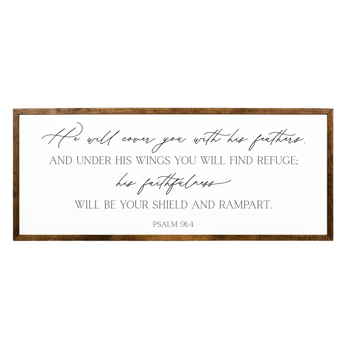 He Will Cover You With His Feathers Scripture Art Print - Image 2