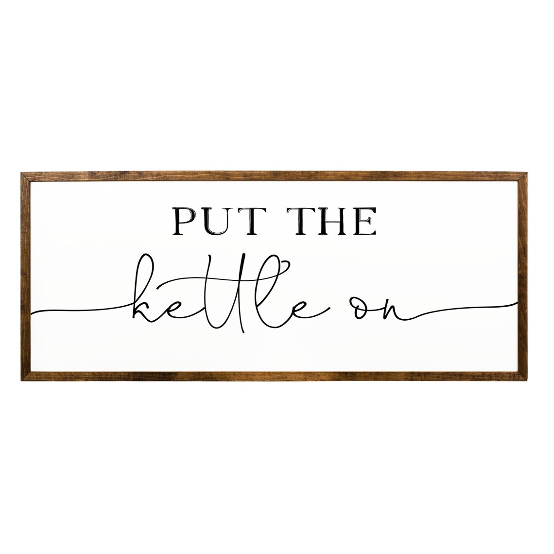 Put The Kettle On Kitchen Slogan Poster Print - Image 2