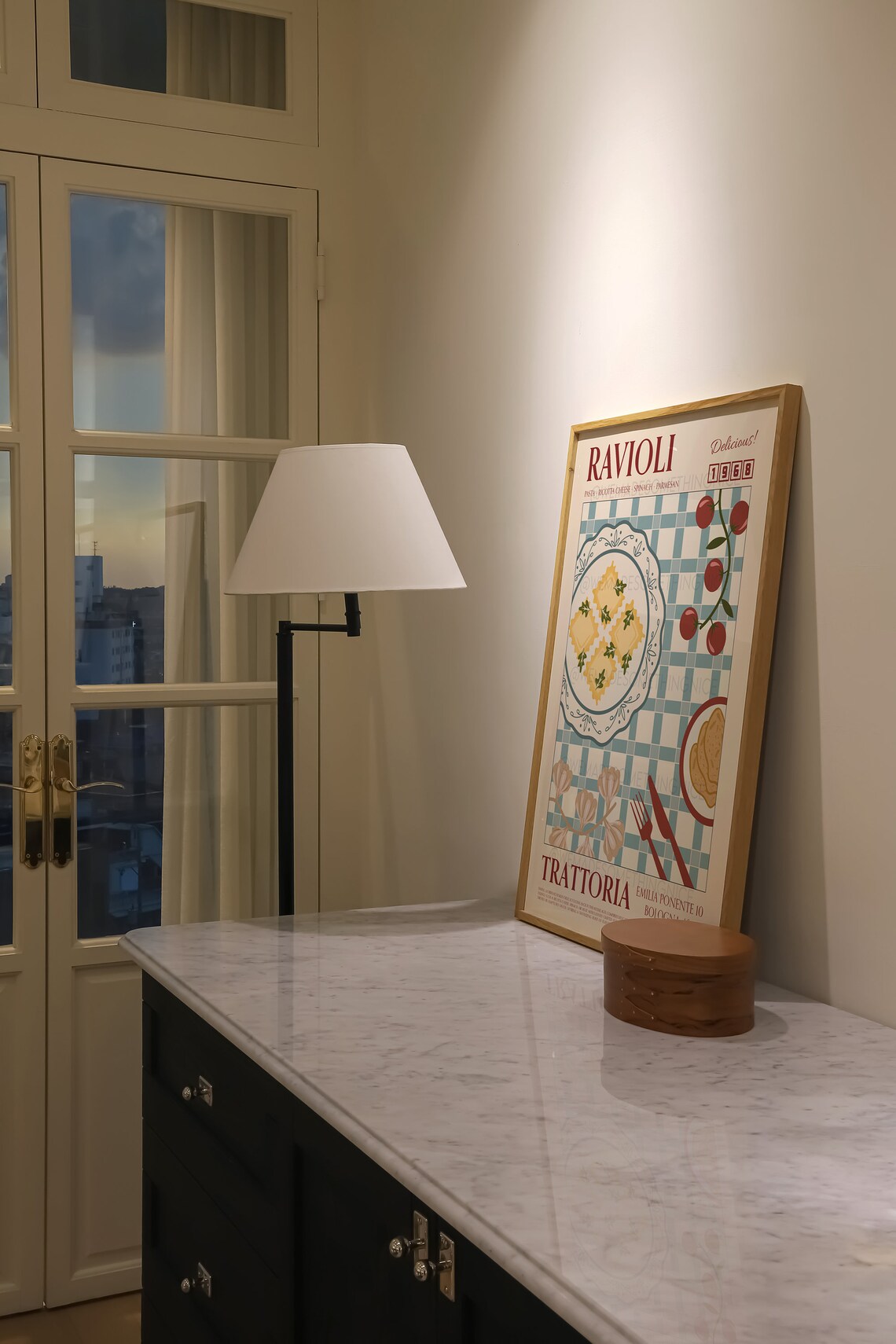 Ravioli Poster, Retro Modern Kitchen Wall Art - Image 2