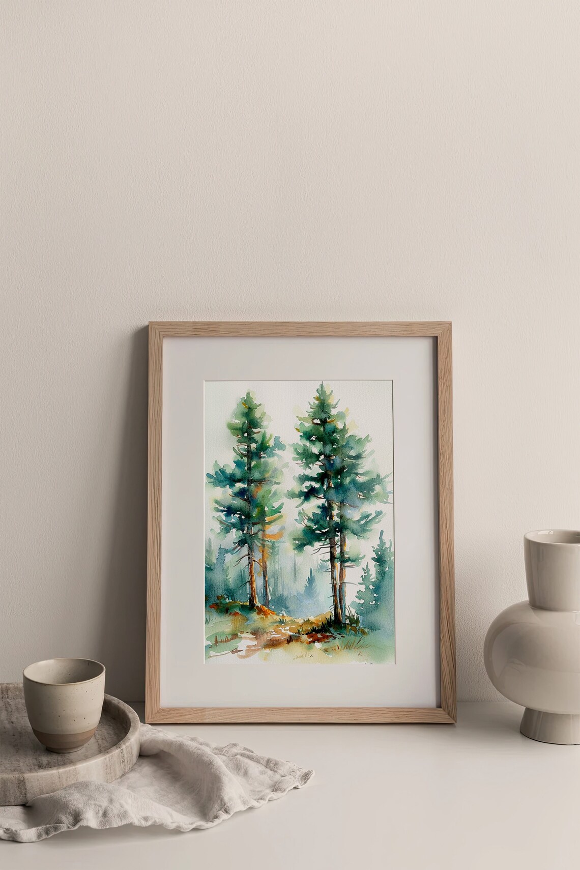 Pine Trees Art Print, Colorado Foggy Forest - Image 2