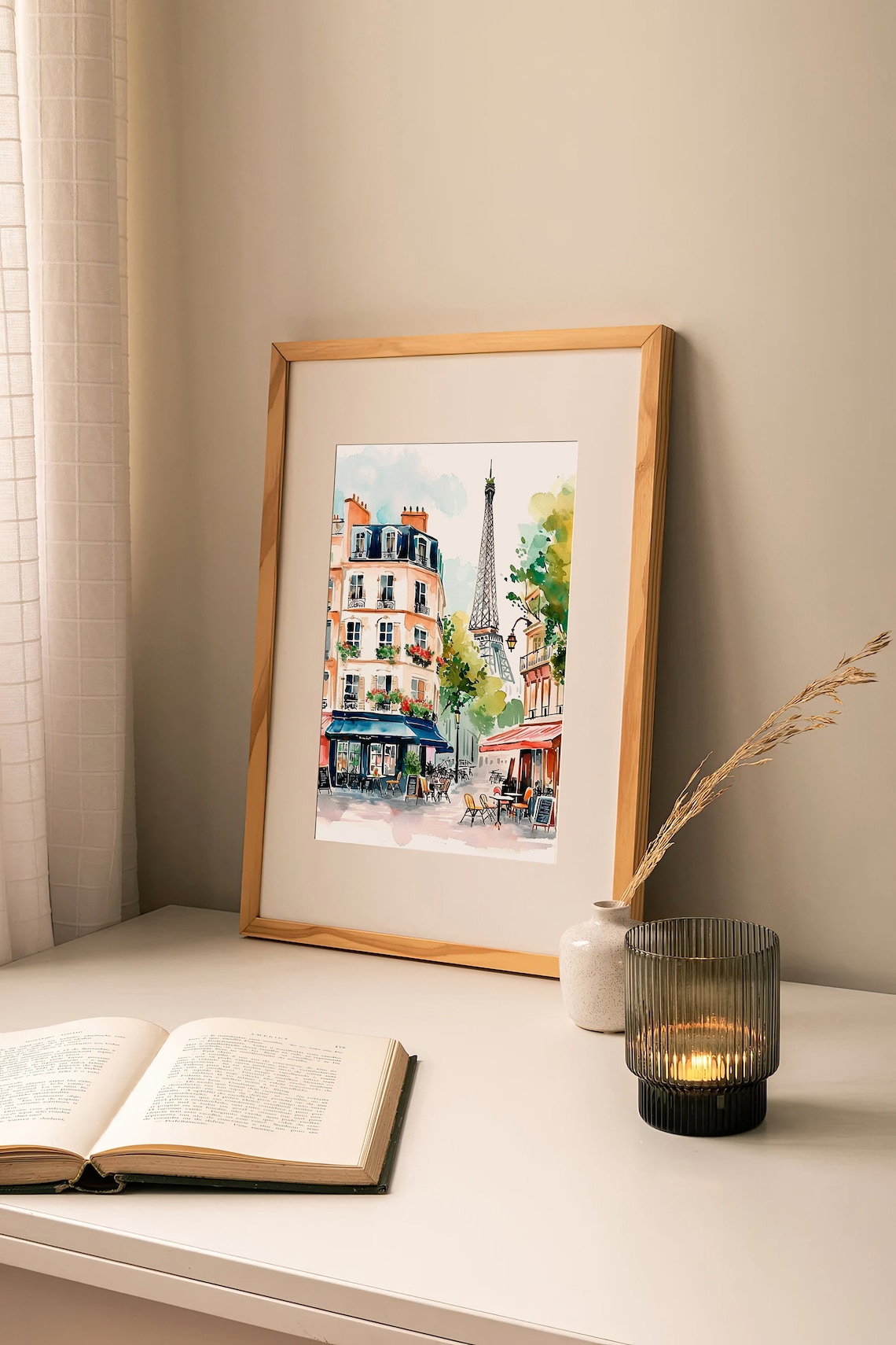 Paris Cityscape Watercolor Art Print, Travel Poster - Image 2