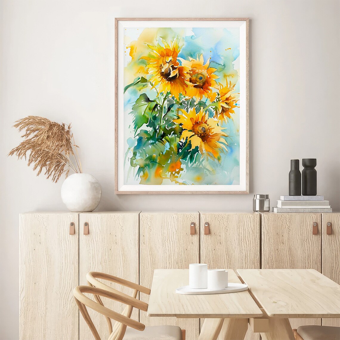 Sunflowers Watercolor Floral Art Print, Botanical Decor - Image 5