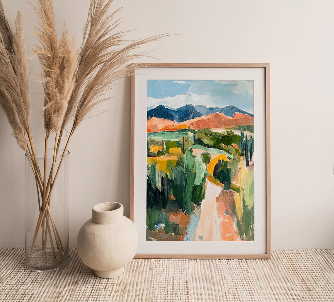 Arizona Desert Mountains Landscape Oil Painting Southwestern Poster - Image 4