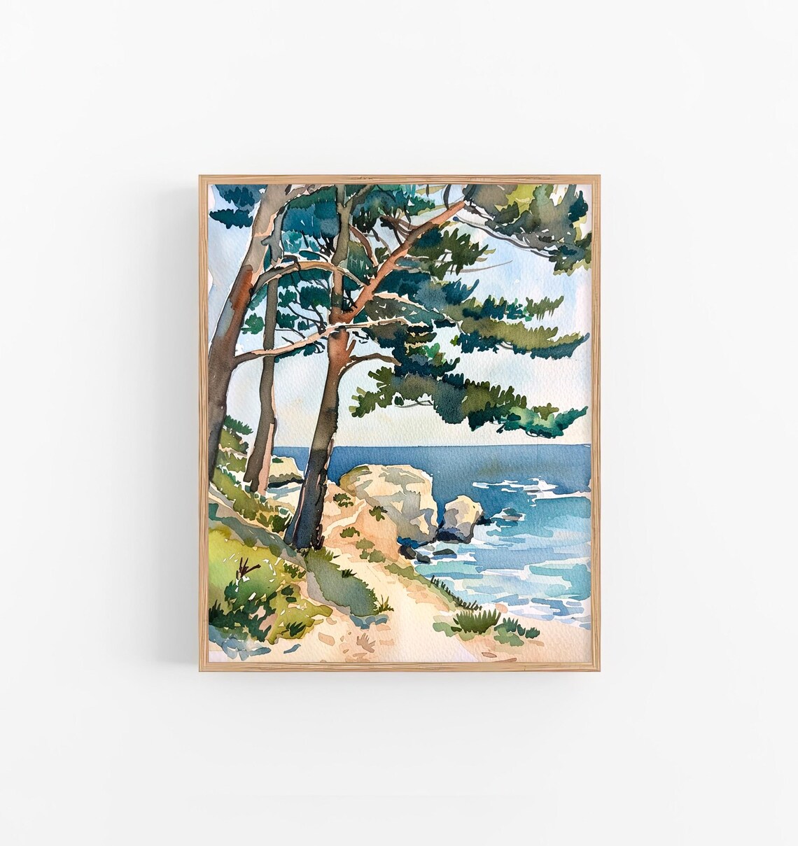 Monterey Watercolor California Landscape Art Print