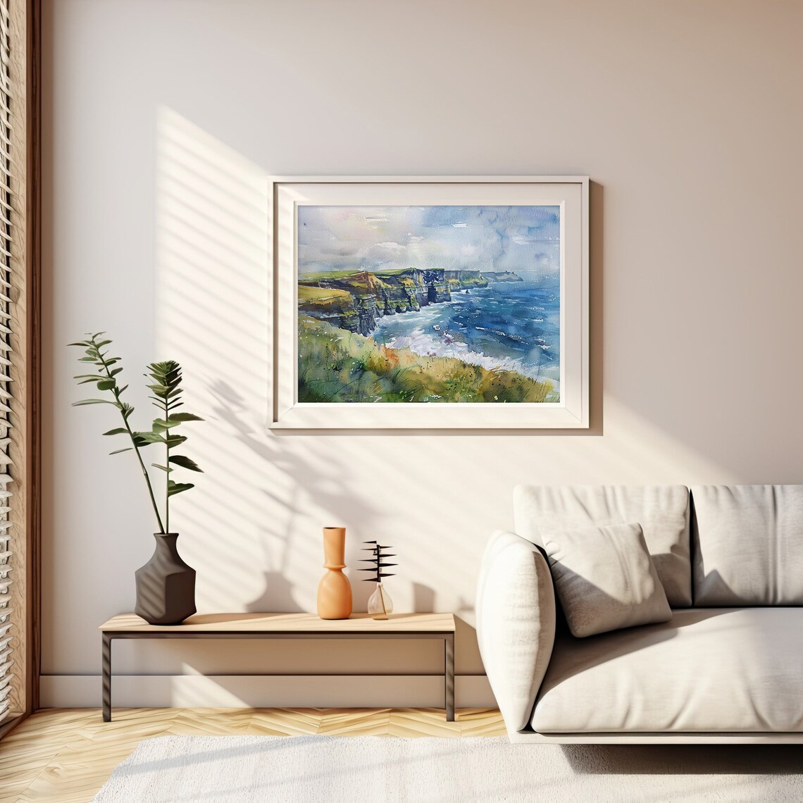 Cliffs Of Moher Watercolor Art Print, Ireland Coastline - Image 2