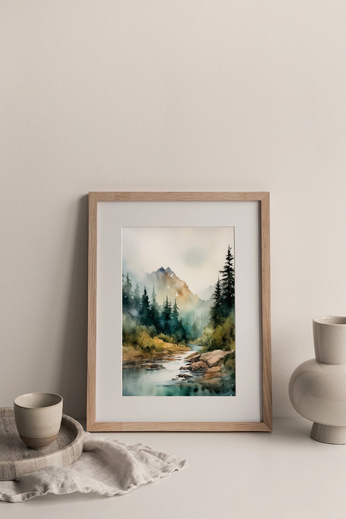 North Cascades Watercolor Art Print, Washington Landscape - Image 3