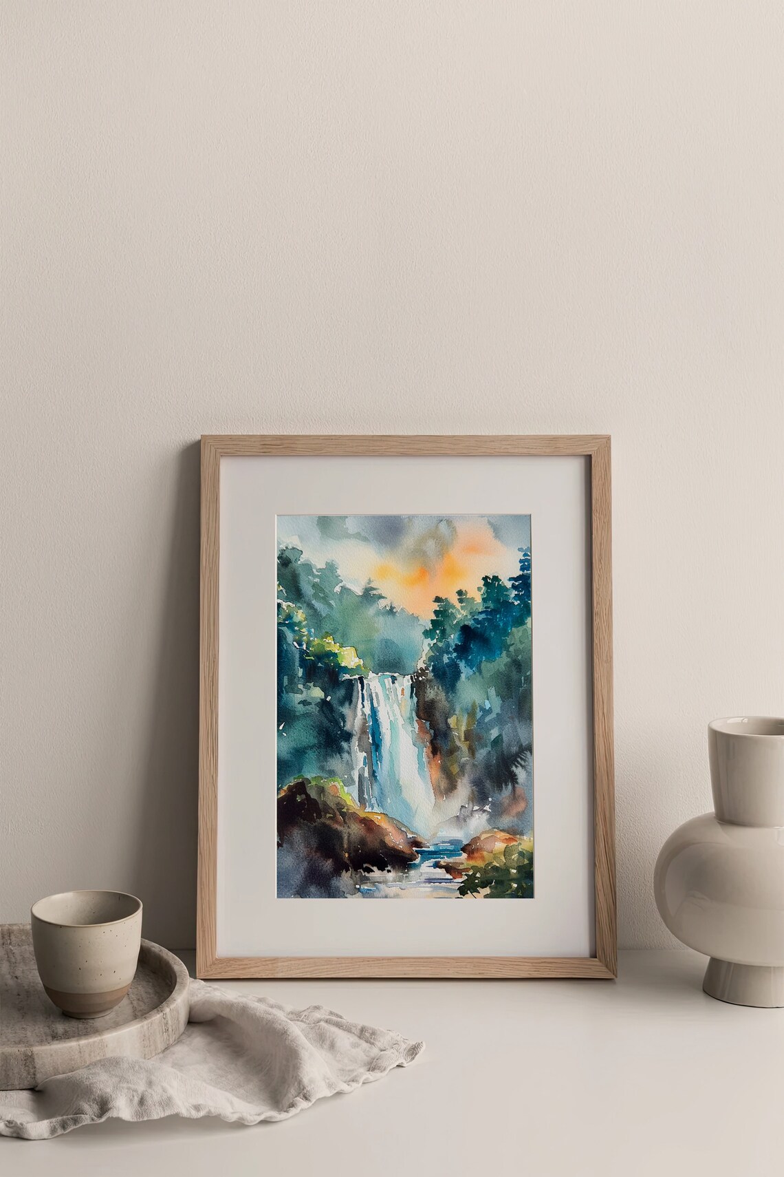 Dollar Glen Waterfalls Watercolor Art Print, Scotland - Image 4