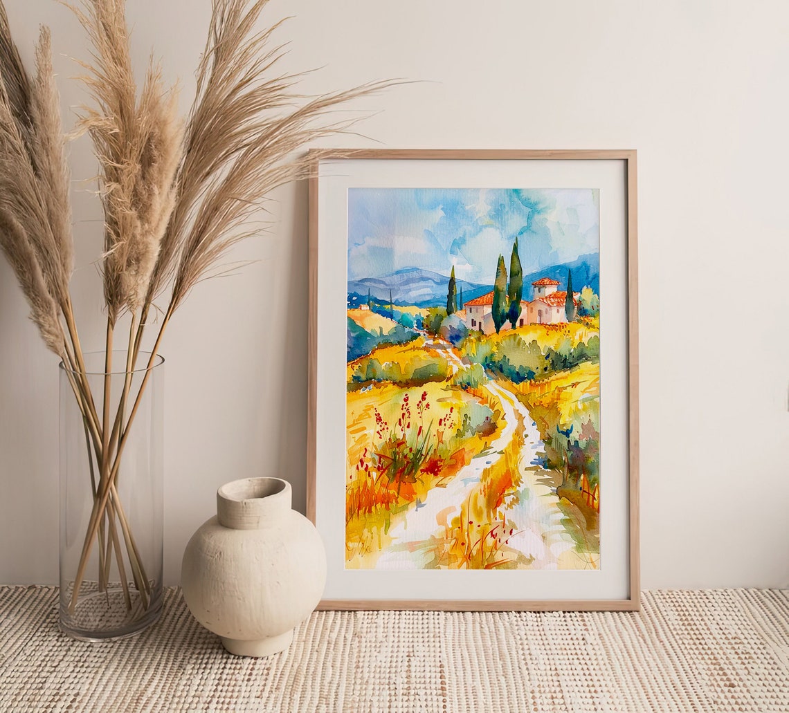 Tuscany Watercolor Painting Italian Houses Watercolor Art Print Italy Art Print Tuscany Painting Gifts By Feelingprints - Image 4