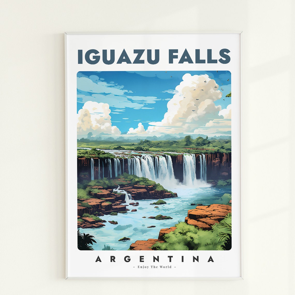 Iguazu Falls Argentina Travel Poster