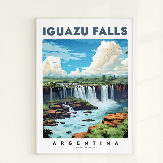 Iguazu Falls Argentina Travel Poster
