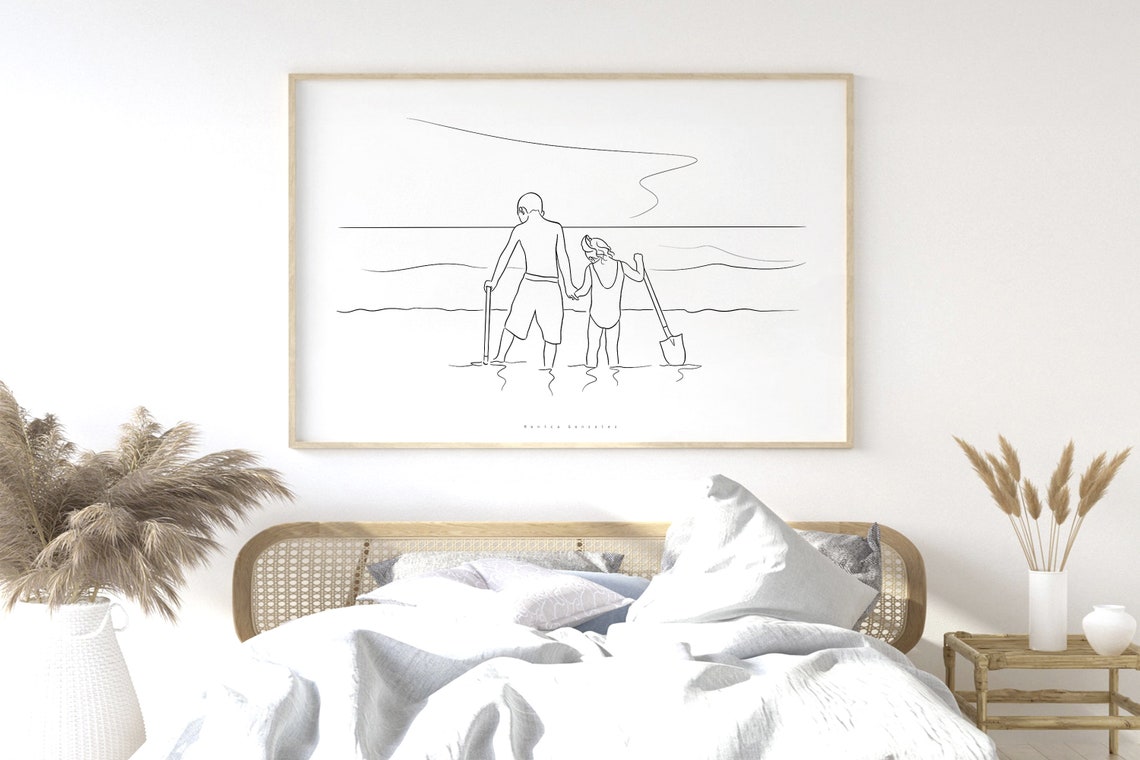 Custom Line Drawing Custom Illustration Art Line Art Custom Portrait Family Portrait Couples Portrait Personalised Gift - Image 3
