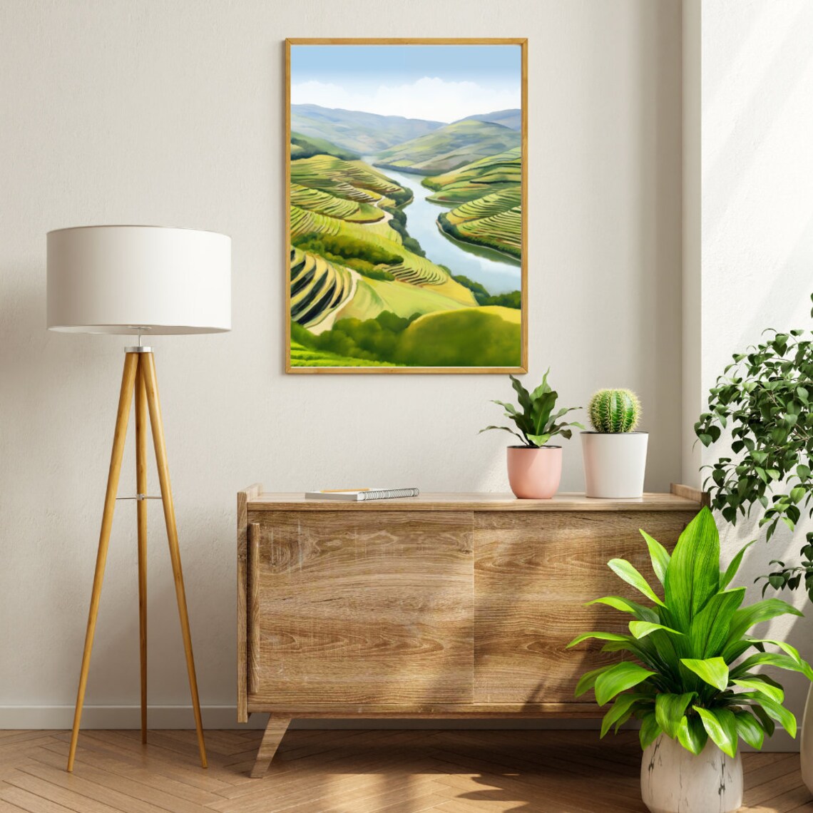 Douro Valley Watercolor Travel Poster, Portugal - Image 2