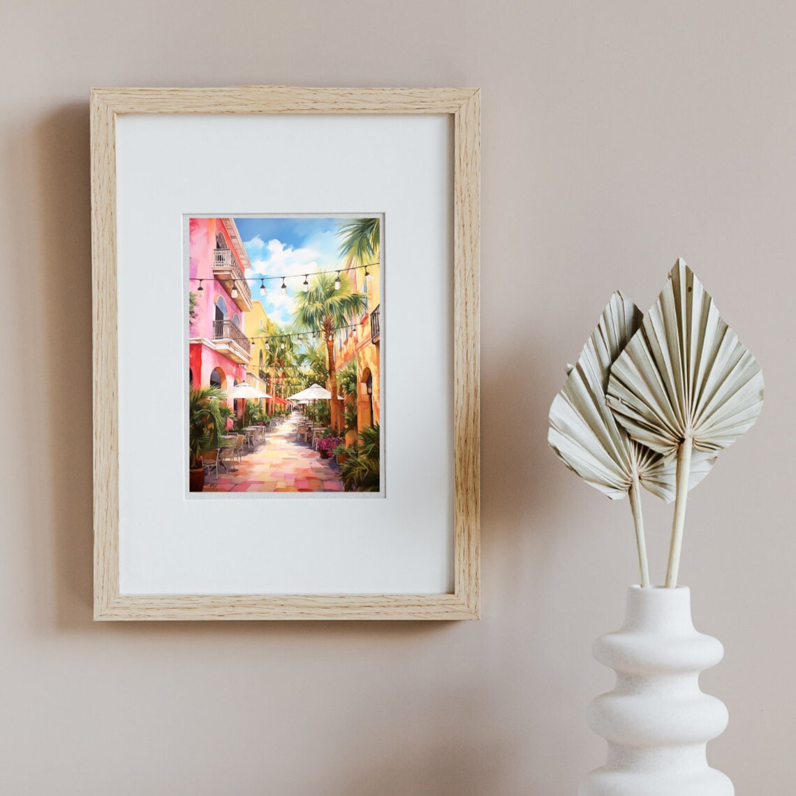Espanola Way Watercolor Art Print, South Beach Miami - Image 2