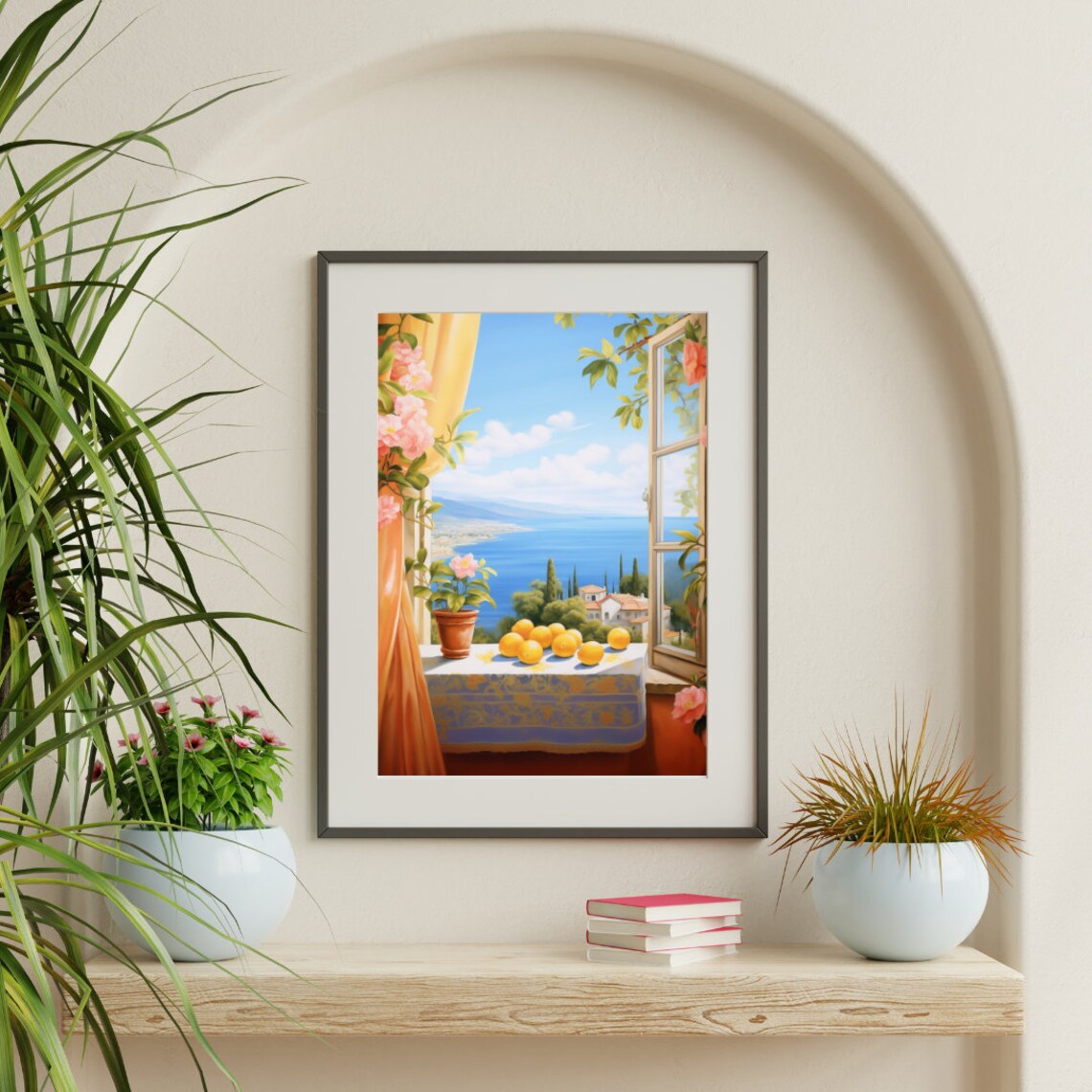 Valencia Watercolor Travel Poster, Lemon City View - Image 3