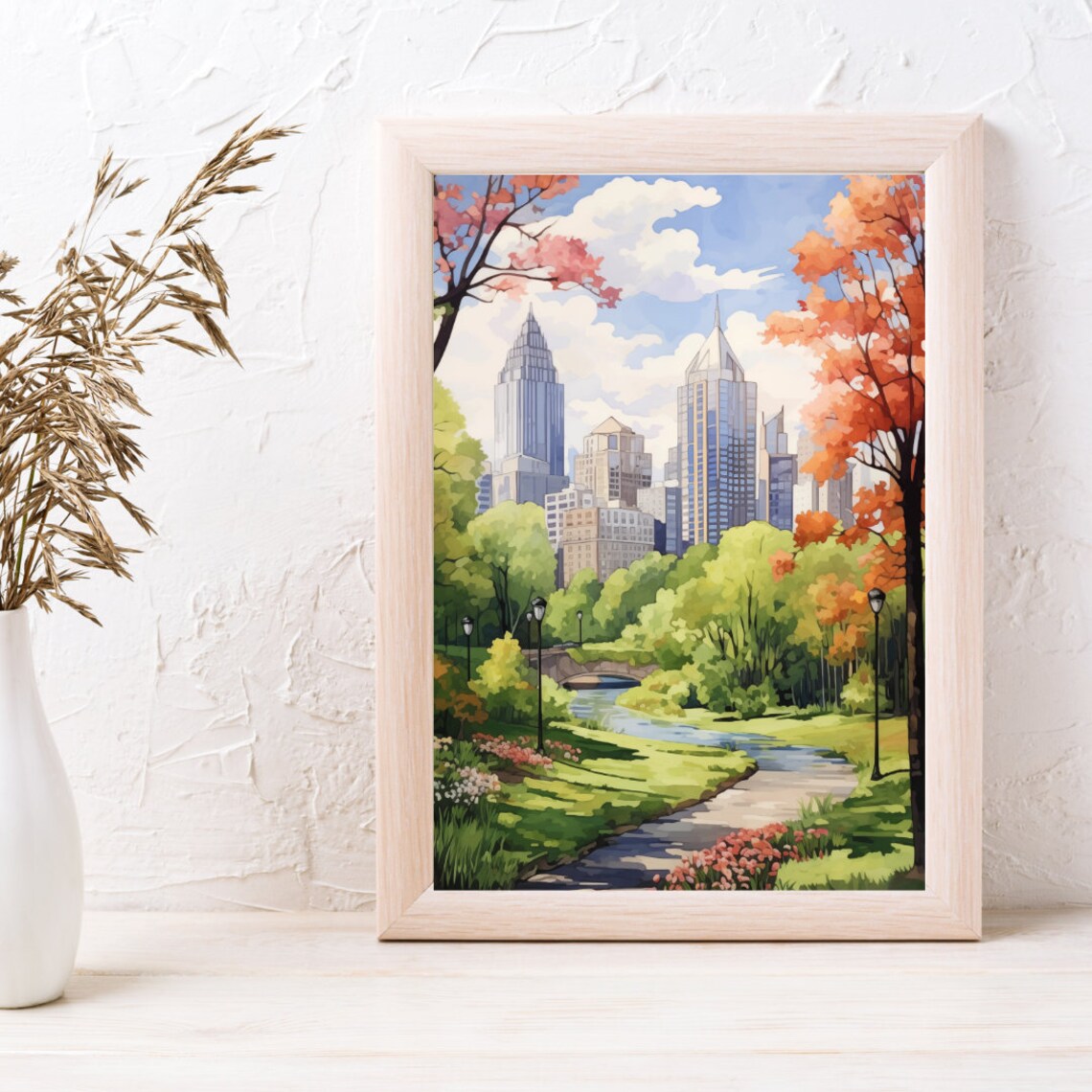 Atlanta Botanical Garden Watercolor Travel Poster - Image 3