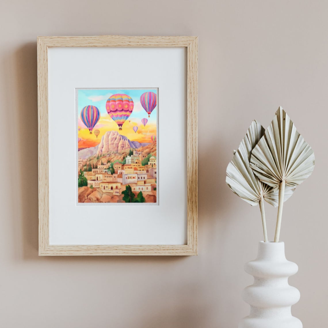 Cappadocia Watercolor Travel Poster, Anatolia Landscape - Image 3