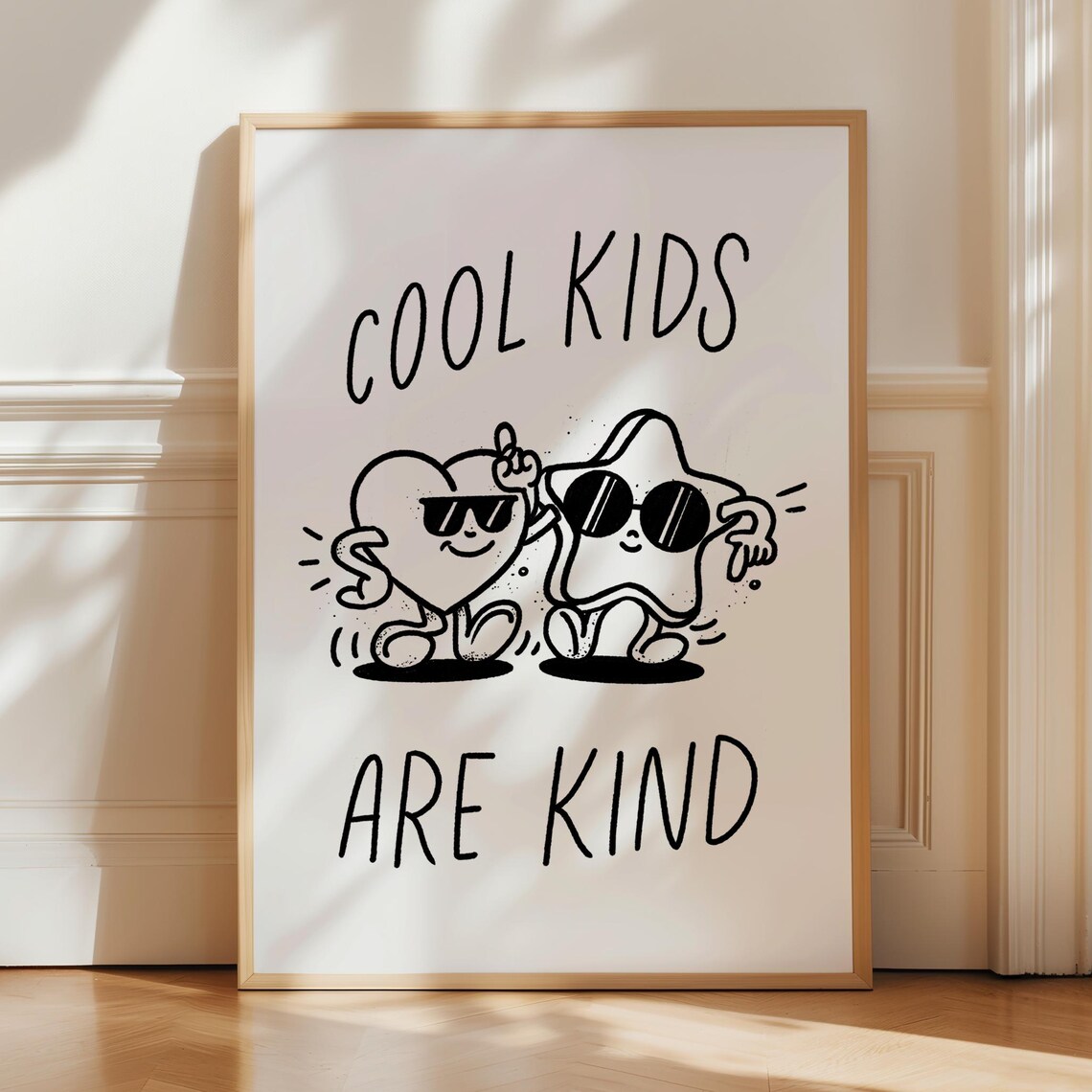 Cool Kids Are Kind, Motivational Kids Wall Art