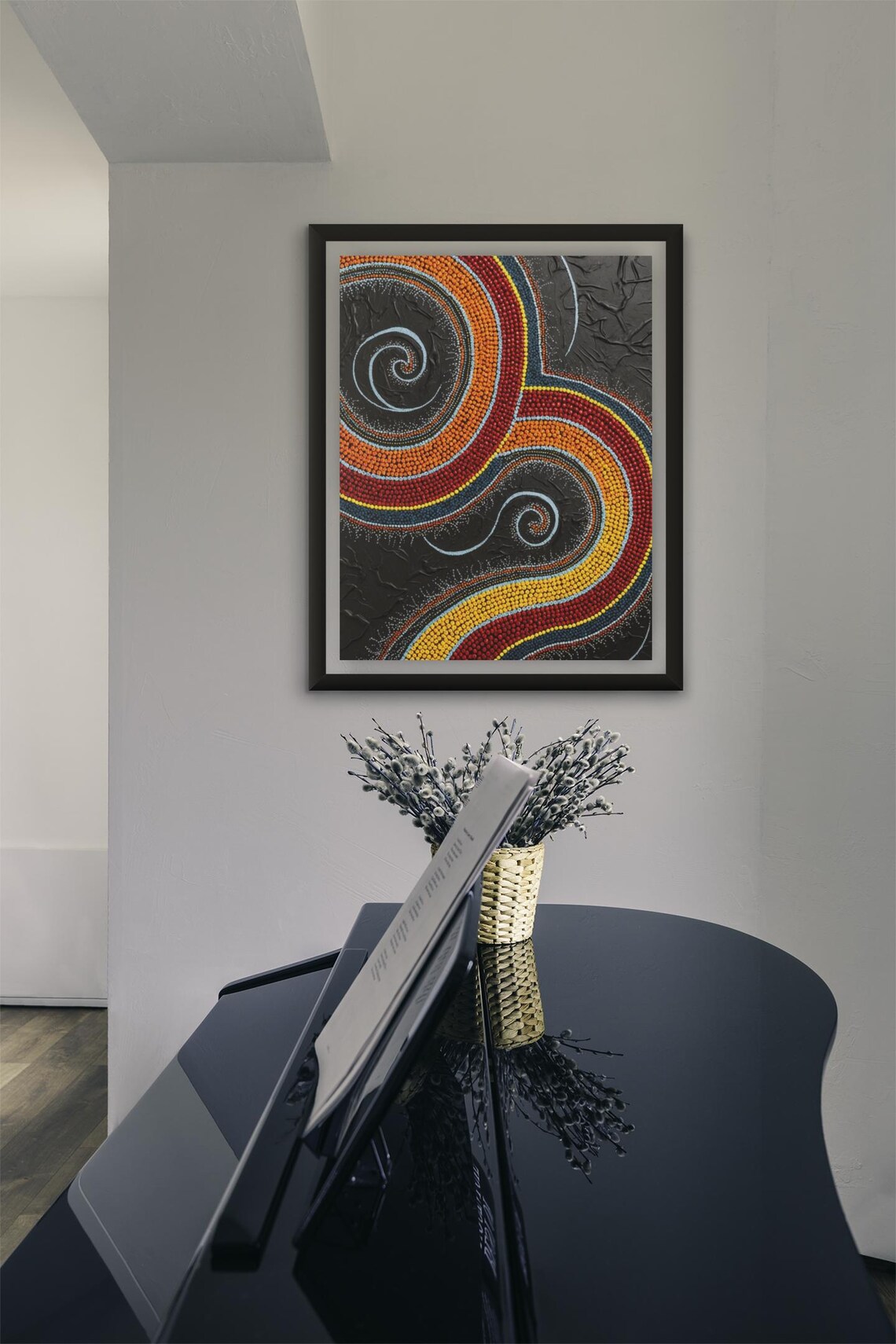 Aboriginal Dot Art Print, Australian Home Office Decor - Image 4