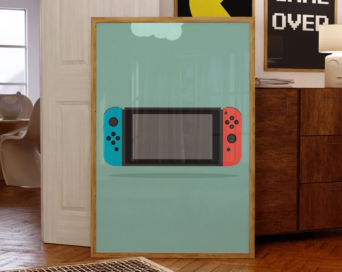 Video Game Controller Print, Retro Gaming Decor - Image 2