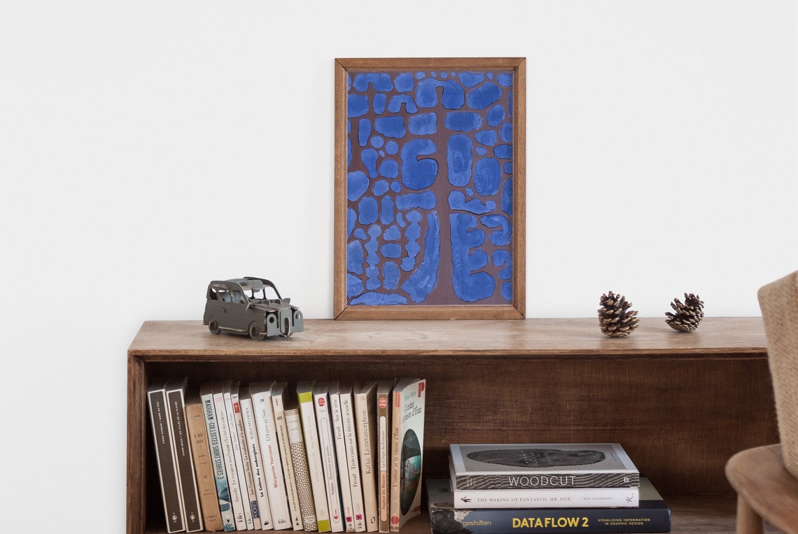 Boho Wall Art Colorful Abstract Art Print Bold Wall Art Print Blue Art Print Eclectic Art Print - Image 2