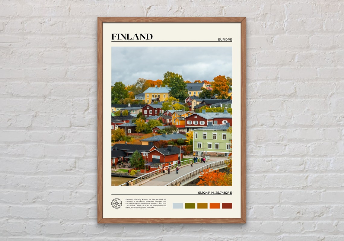 Real Photo Finland Print Finland Wall Art Finland Poster Finland Photo Finland Poster Print Finland Wall Decor Europe Print