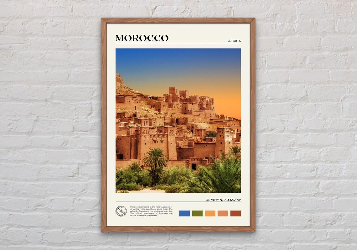 Morocco Photo Print, Africa Wall Art Poster