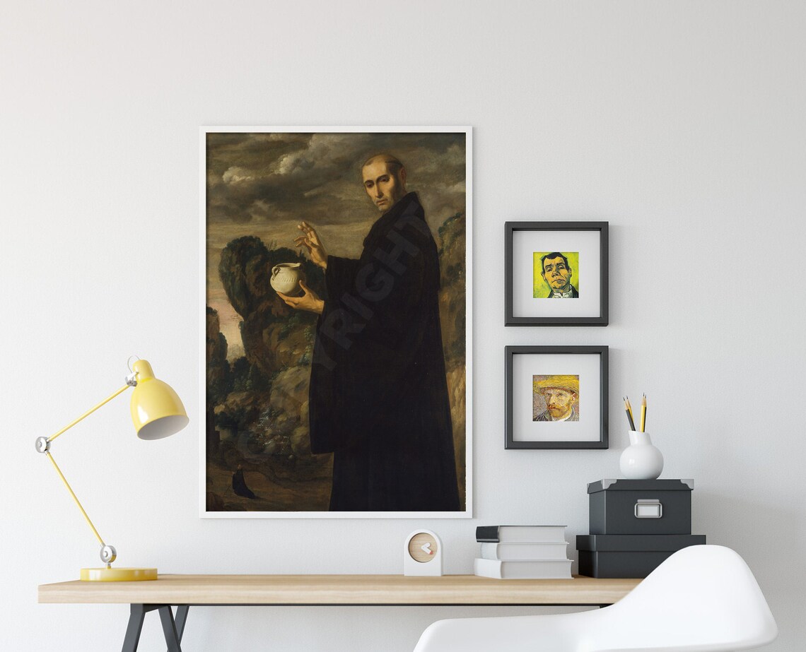 Saint Benedict, Classic Painting Art Print - Image 4