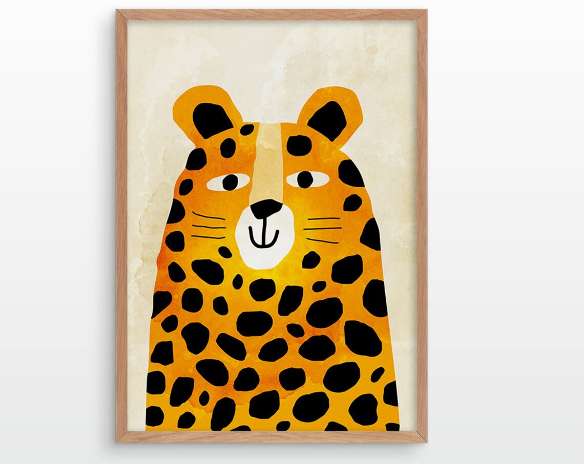 Cheetah Nursery Art Print, Kids Playroom Decor - Image 4