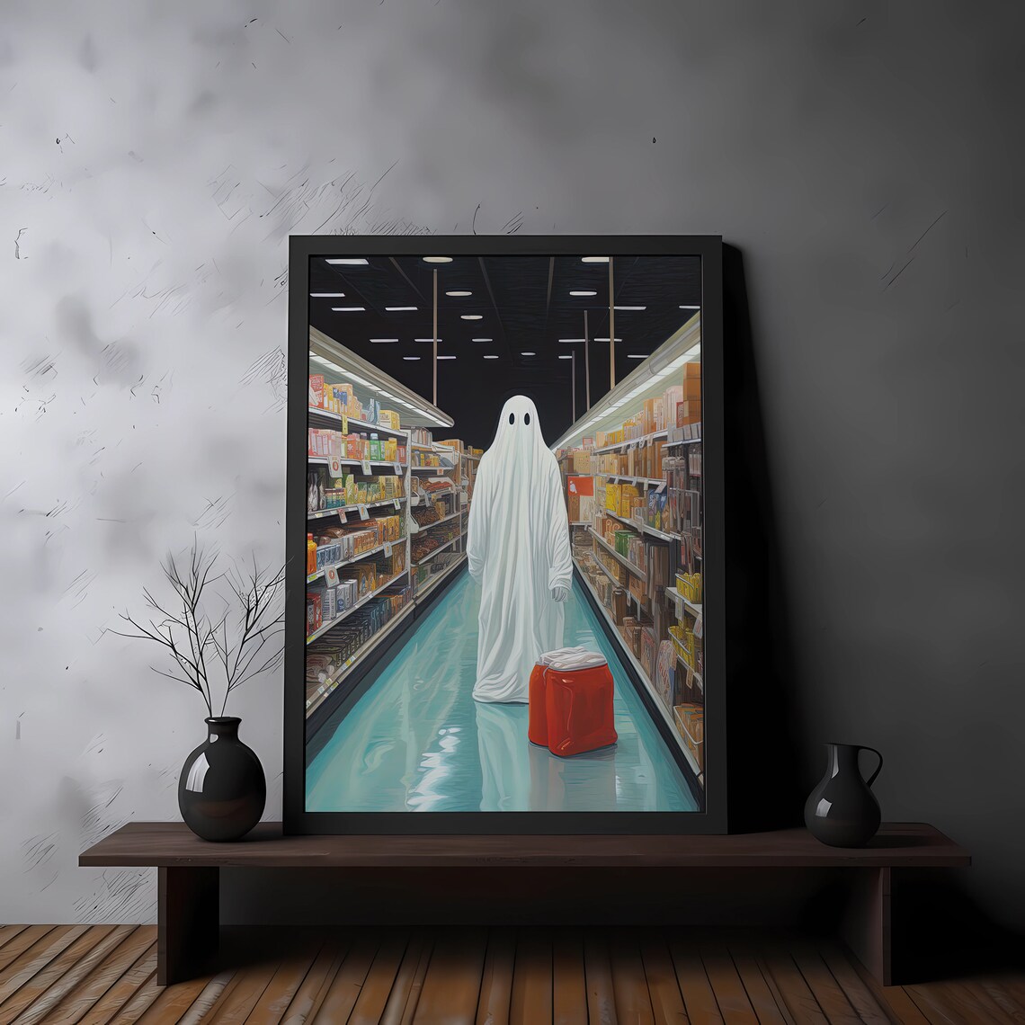 Supermarket Dark Academia Gothic Retro Poster Print