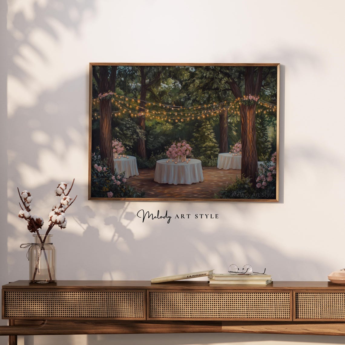 Rustic Garden Wedding Romantic Wall Art Nature Celebration Print Cottagecore Artwork P387 - Image 2