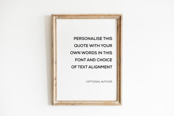 Custom Quote Print Wall Art Custom Signs Custom Print Your Text Here Quote Print Wall Art