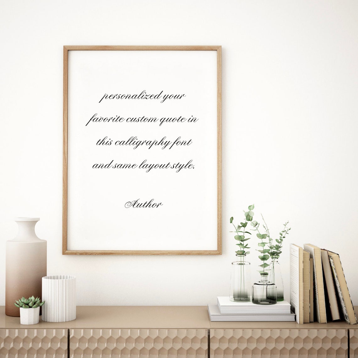 Calligraphy Custom Quote Sample Card Personalized Font Option Poster - Image 4