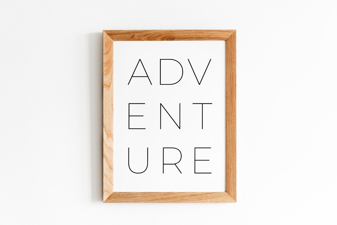 Adventure Quote Poster Split Letter Minimal Typography Design - Image 4