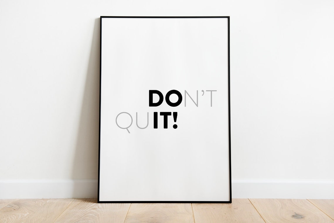 Do Not Quit Poster Bold Hidden Do It Motivational Typography - Image 3
