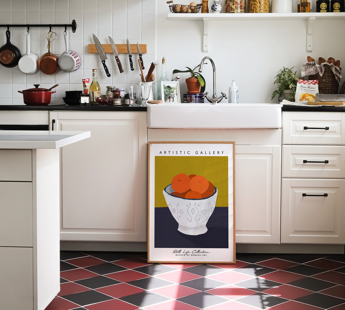 Mandarins Modern Kitchen Wall Art Fruit Art Kitchen Wall Decor Mandarin Print Citrus Print Still Life Art - Image 3