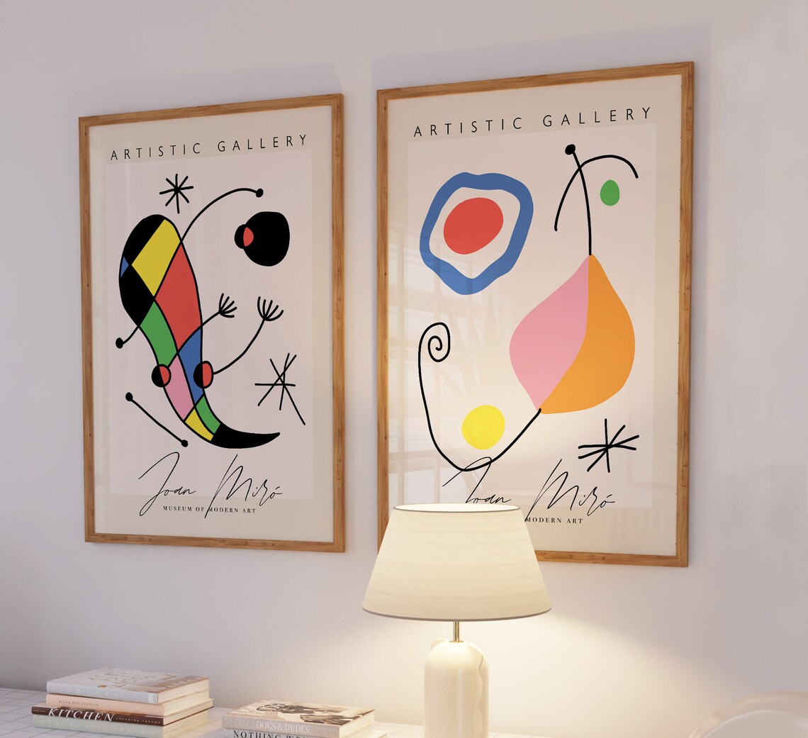 Joan Miro Exhibition Poster, Minimalist Abstract Art - Image 2