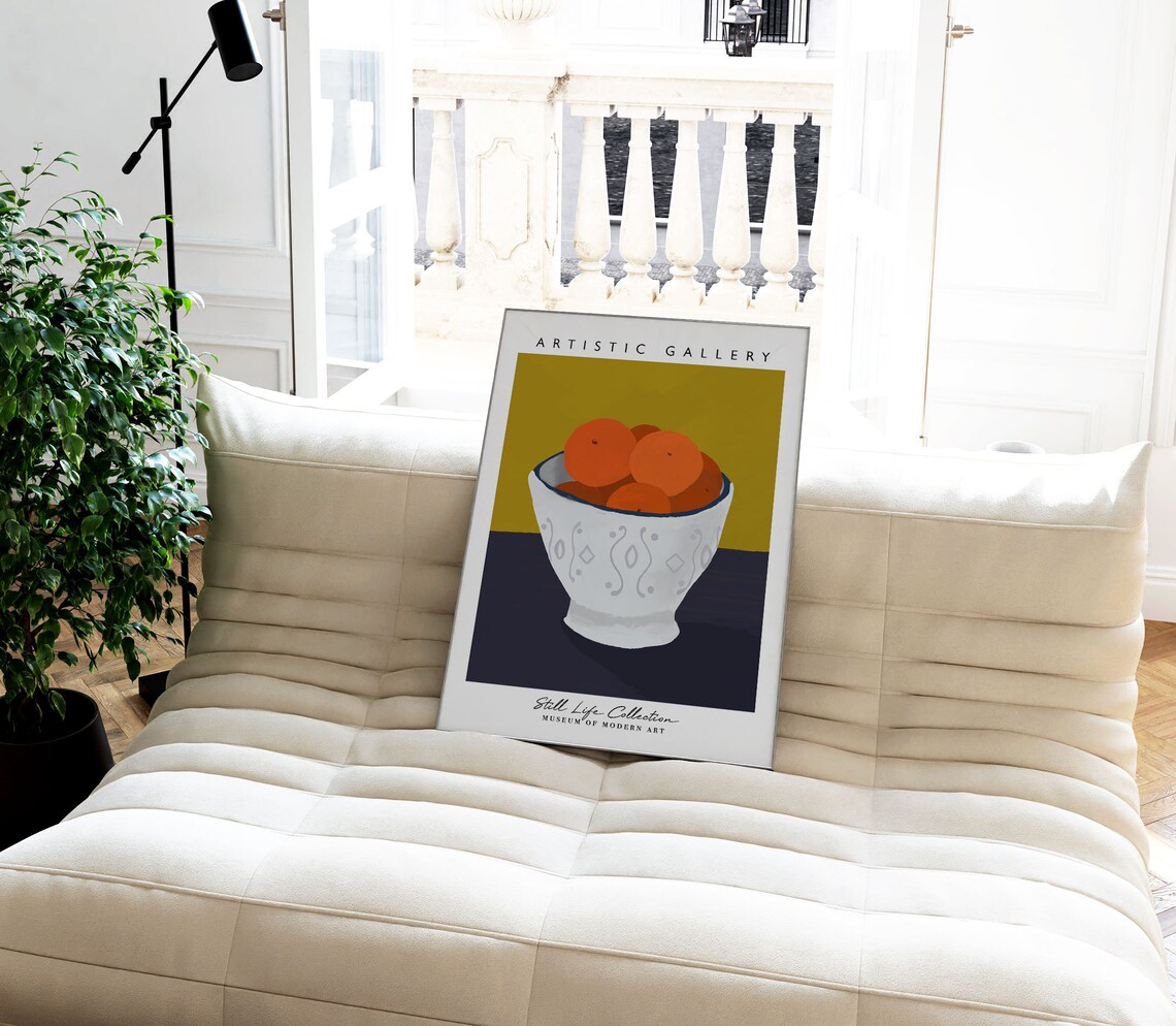 Mandarins Modern Kitchen Wall Art Fruit Art Kitchen Wall Decor Mandarin Print Citrus Print Still Life Art - Image 4