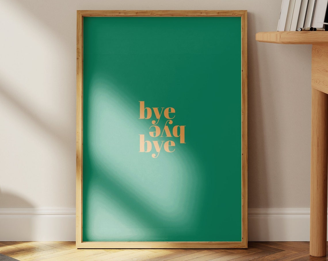 Iconic *NSYNC Bye Bye Bye Lyrics Green Gold Retro Pop Music Poster