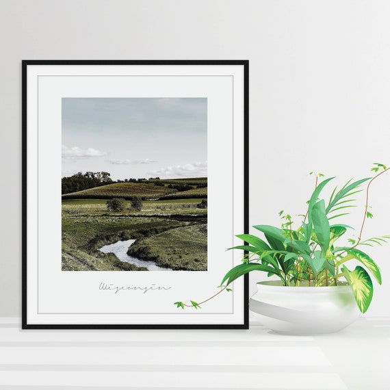 Wisconsin Landscape Print Farm Wall Art Wisconsin Gifts Wisconsin Photography State Poster Farmhouse Art Rustic Decor