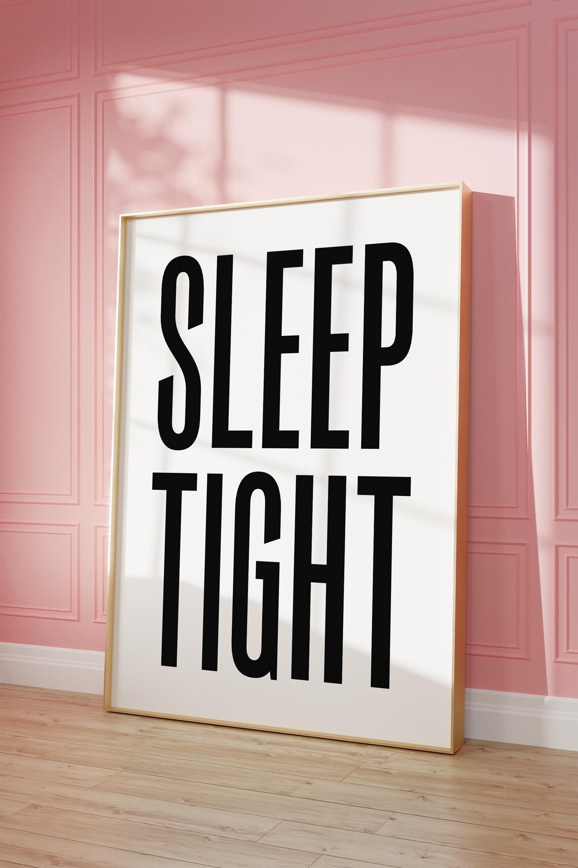 Sleep Tight Black Bedroom Quote Bold Modern Cozy Decor Poster - Image 2