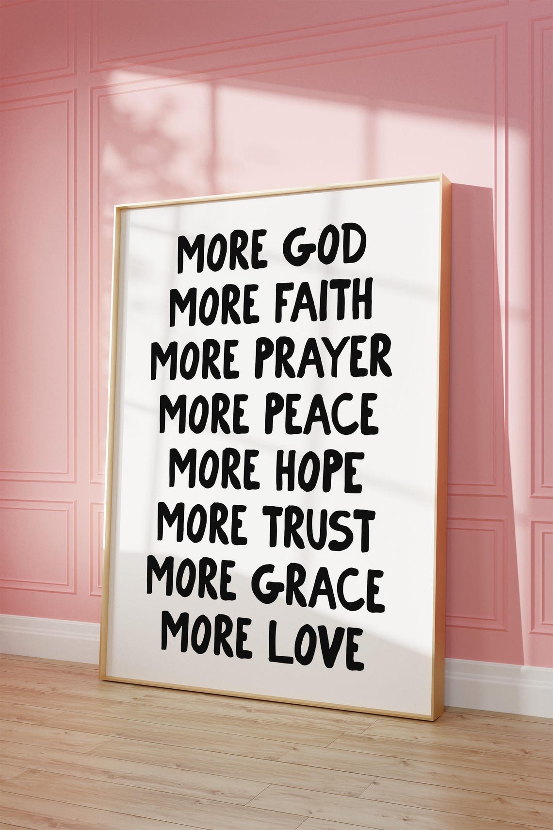 Christian Aesthetic Wall Art Cute Christian Print Christian Girl Wall Art Girly Print Motivational Quote Poster Bible Print - Image 2