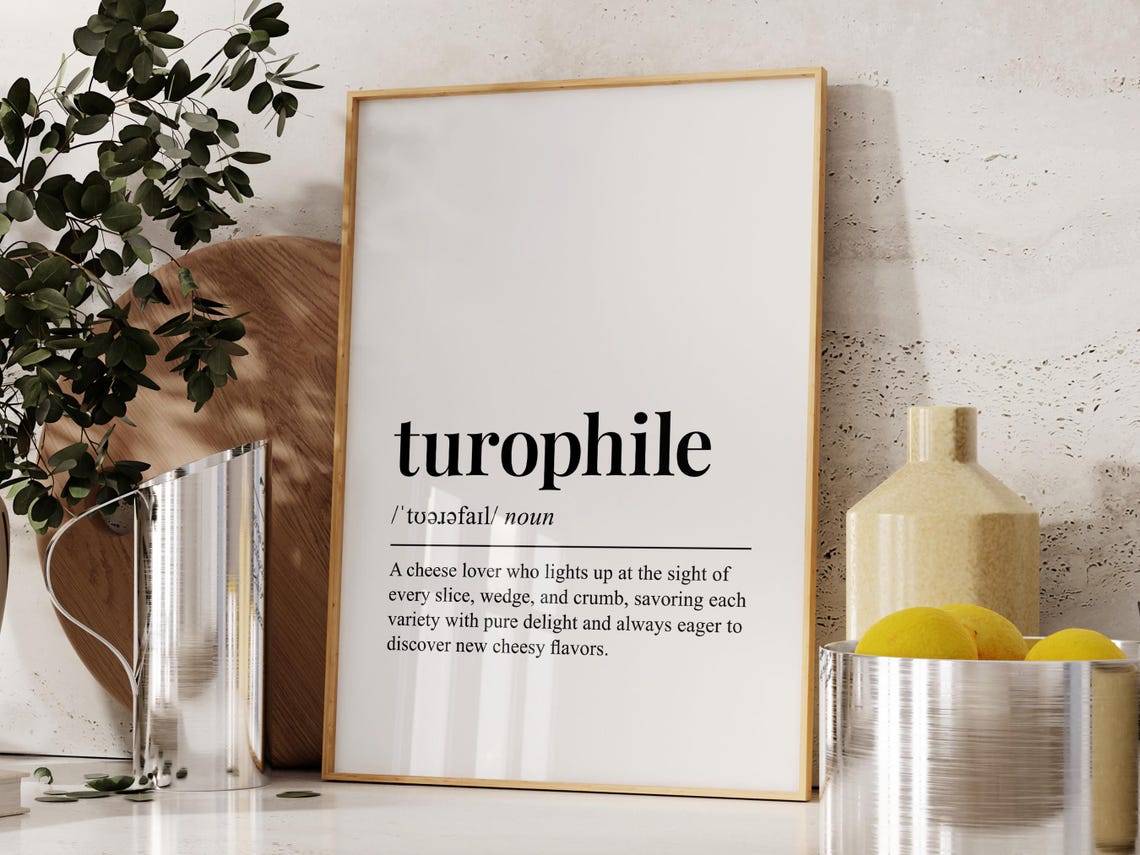 Turophile Cheese Lover Definition Print Fun Kitchen Wall Decor - Image 2