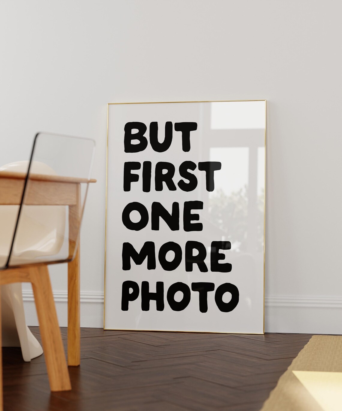 But First One More Photo Black Chunky Photographer Gift Poster - Image 3